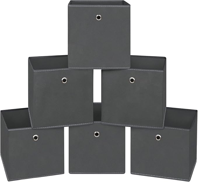 Foldable Storage Cubes Bins, 11 Inch Cloth Storage Cube Fabric Storage Box by NieEnjoy