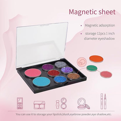 Magnetic Makeup Palette with Clear Top, Empty Eyeshadow Storage Box with 40Pcs - Image 3
