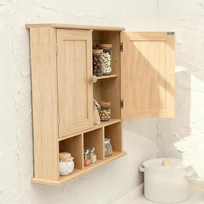 TaoHFE Natural Wooden Color Bathroom Wall Cabinet - Image 4