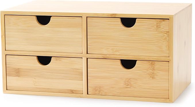 Bamboo Desk Drawer Organizer, Desktop Organizer by Wisuce