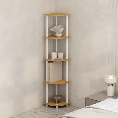 Furinno Turn-N-Tube Storage Shelves, 5-Tier Book Shelf, Corner Shelf - Image 2