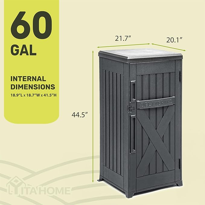 YITAHOME 60-Gallon Secure Package Delivery and Storage Box | Double-Wall Resin - Image 6