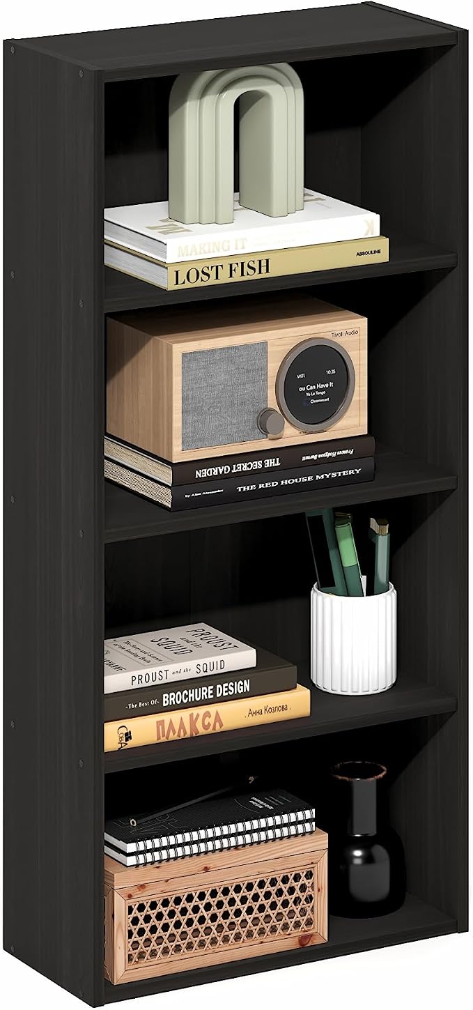 Furinno Basic Book Shelf, 4-Tier Bookcase by Furinno-FitsYourSpaceFitsYourBudget