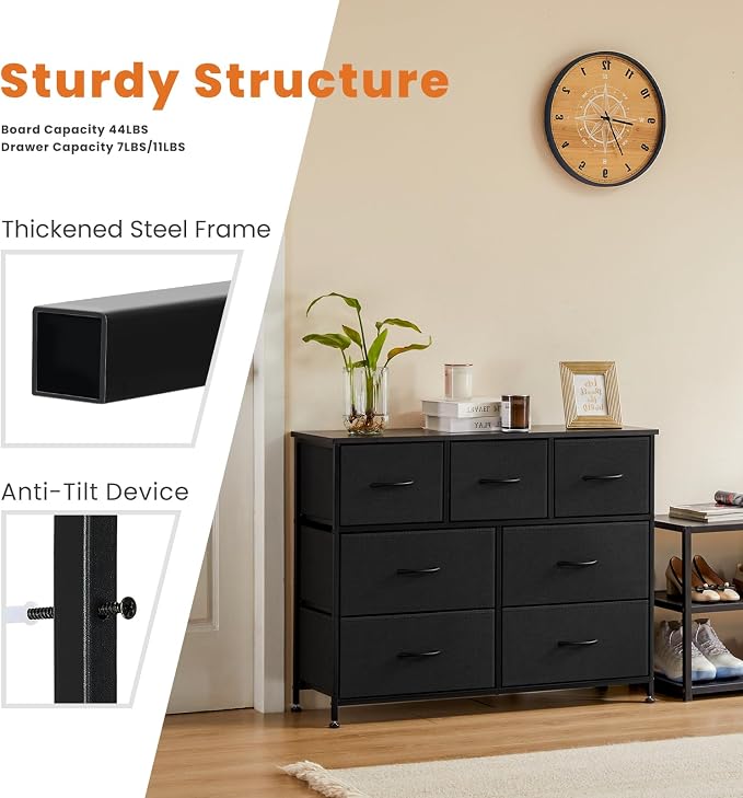 Sweetcrispy 7 Drawer Dresser Storage Organizer - Image 7