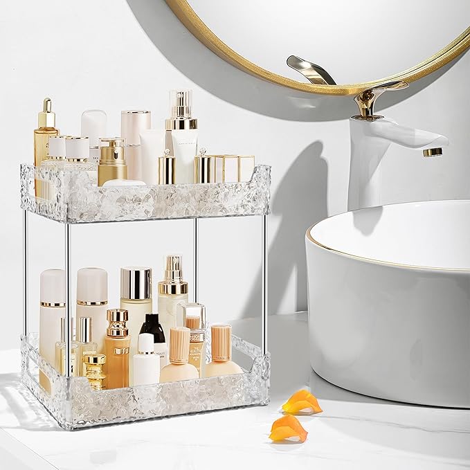 2-Tier Bathroom Counter Organizer Countertop Storage, Dresser Organizer Vanity - Image 6