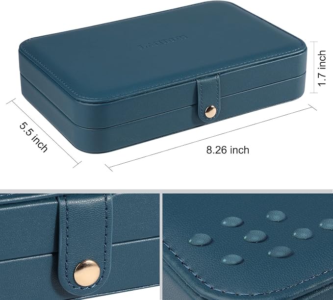 LANDICI Small Jewelry Box for Women Girls, PU Leather Travel Jewelry Organizer - Image 6