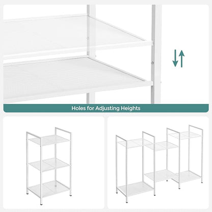 SONGMICS 3-Tier Storage Rack, Bathroom Shelf, Extendable Plant Stand - Image 6