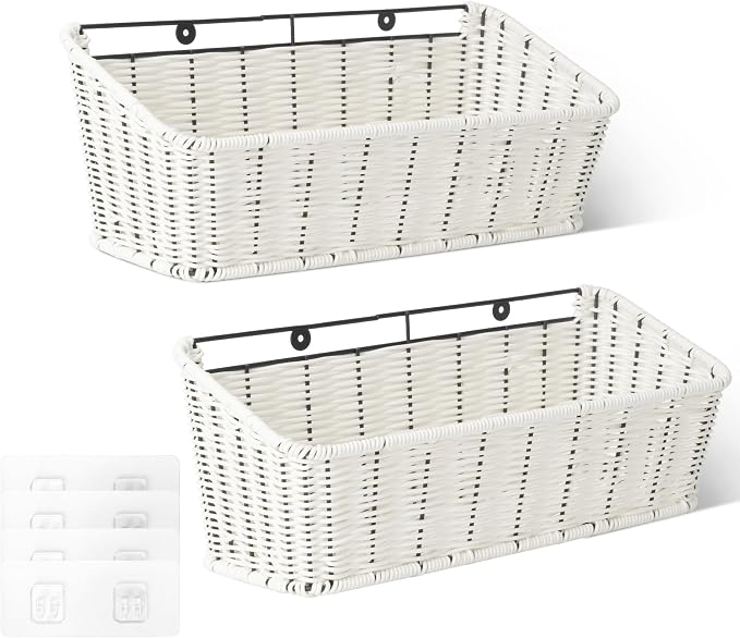 GRANNY SAYS Wicker Hanging Basket, 2 Pack Storage Baskets by GRANNYSAYS