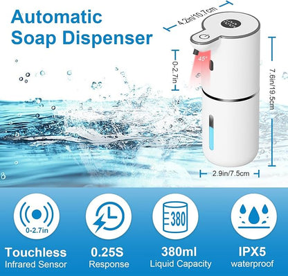 Automatic Foaming Soap Dispenser Touchless, USB Rechargeable Smart Hand Soap - Image 2