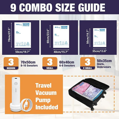 Travel Vacuum Bags with Electric Pump, Vacuum Travel Bags - Image 2