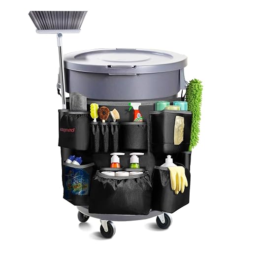 Hongmed Trash Can Caddy Bag: 1680D Fabric Heavy-Duty Cleaning Caddy by Hongmed