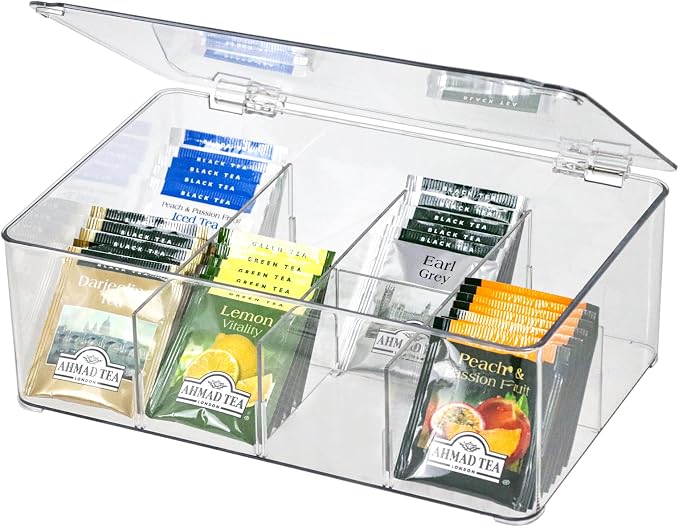 ZEXALOR Clear Tea Bag Organizer, Dresser Organizers Drawer Organzier Storage by ZEXALOR