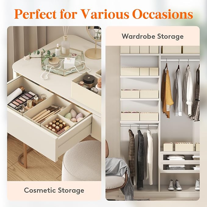 Lifewit 16 Pack Drawer Organizer, Dresser Underwear Drawer Organizer Bins - Image 8