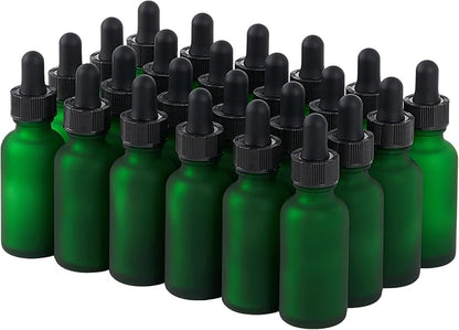 24 Pcs, 1oz Glass Dropper Bottle, Leakproof Tincture Bottles by SprayDroplet