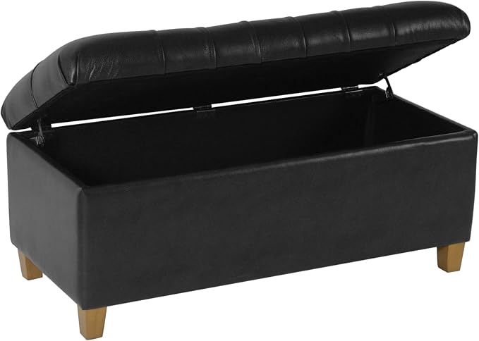 HomePop 40" Button Tufted Storage Bench - Image 5