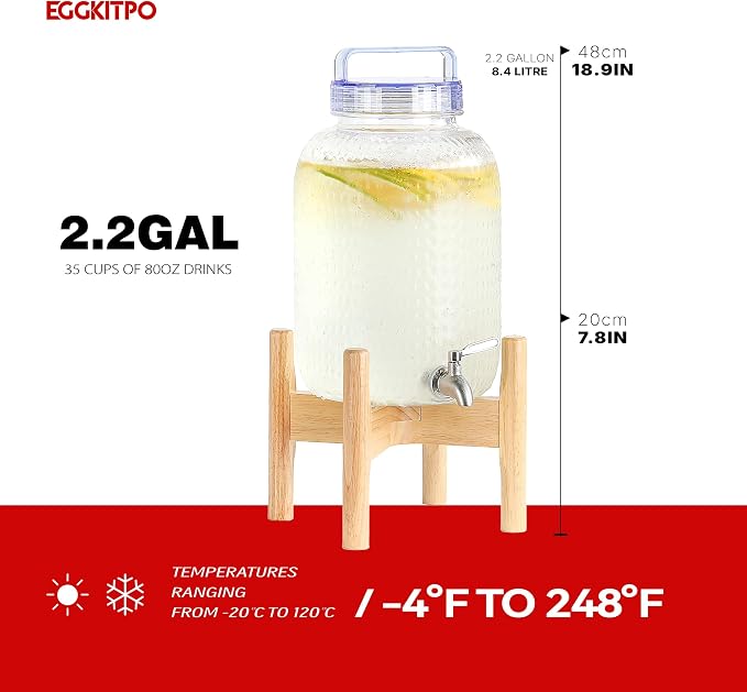 EGGKITPO 2.2 Gallon Drink Dispensers - Image 5