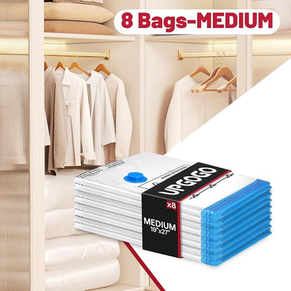 8 Pack Medium Vacuum Storage Bags, Vacuum Seal Bags - Image 2