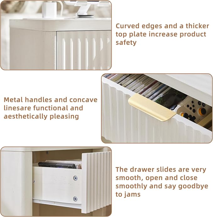 LEYAOYAO Fluted Nightstand - Image 4