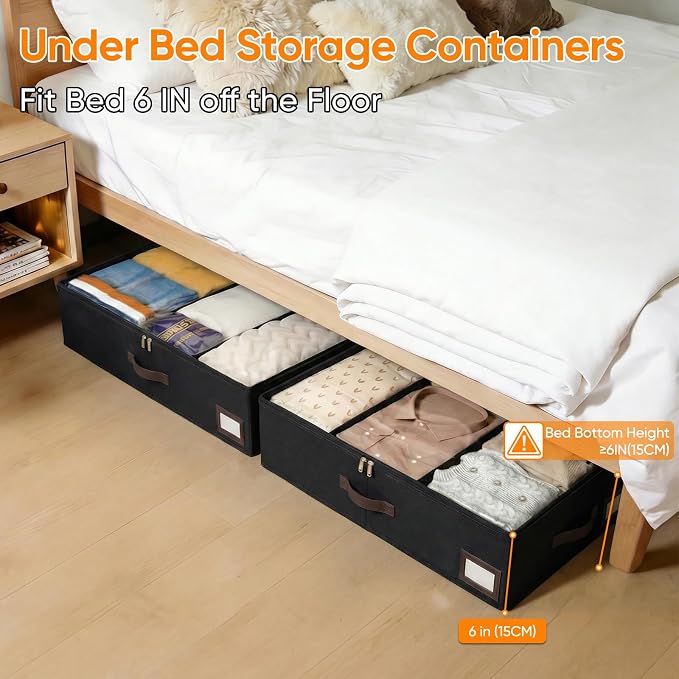 OIAHOMY 2 Pack 53L Under Bed Storage - Image 4