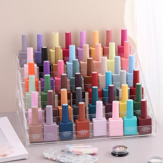 SUTOKAKA 6-Tier Clear Acrylic Nail Polish Organizer Stand | 6-tier acrylic - Image 2