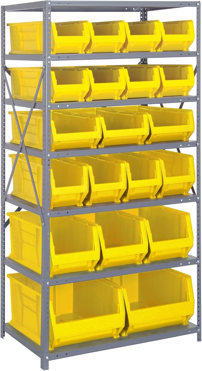 Quantum Storage Systems 2475-20-MIXYL Solid Heavy Duty 7 Shelves 20 HULK Yellow by QuantumStorageSystems