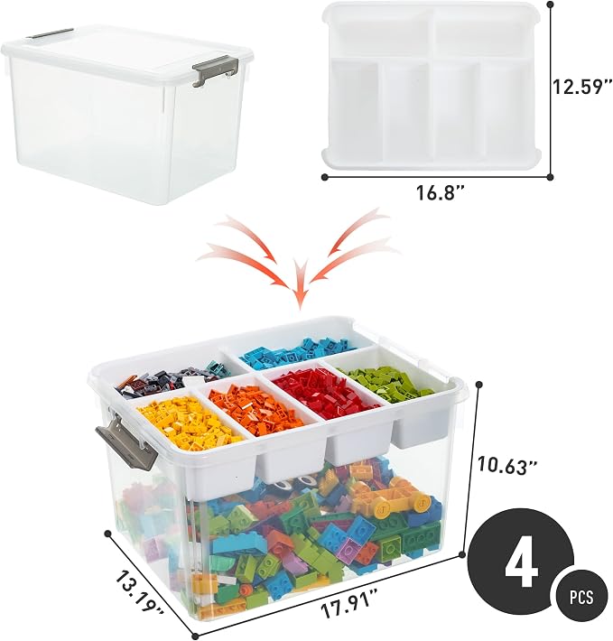 Citylife 32 QT Plastic Storage Bins - Image 2