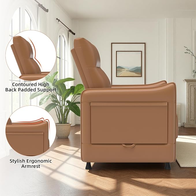 3-Piece Living Room Sofa Set, Faux Leather Loveseat & Accent Chairs Set of 2 - Image 5
