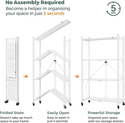 DEANIC 4 Tier Foldable Storage Shelves - Image 5