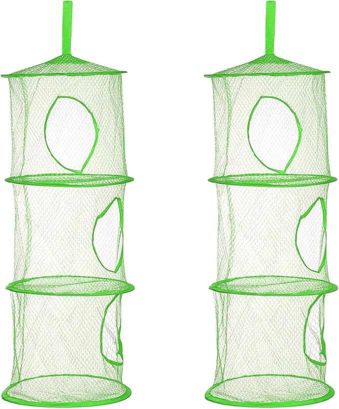 uxcell 2Pcs Mesh Hanging Storage Basket by uxcell