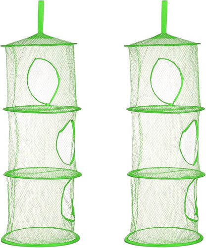 uxcell 2Pcs Mesh Hanging Storage Basket by uxcell