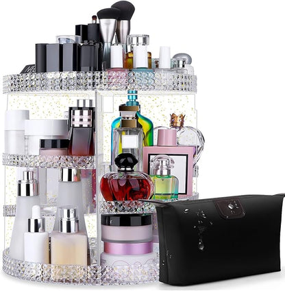 Awenia Makeup Organizer 360-Degree Rotating, Adjustable Makeup Storage by Awenia