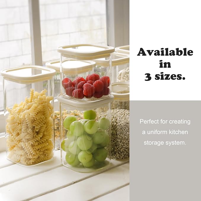 4pcs 40oz Square Pantry Glass Jars - Image 3