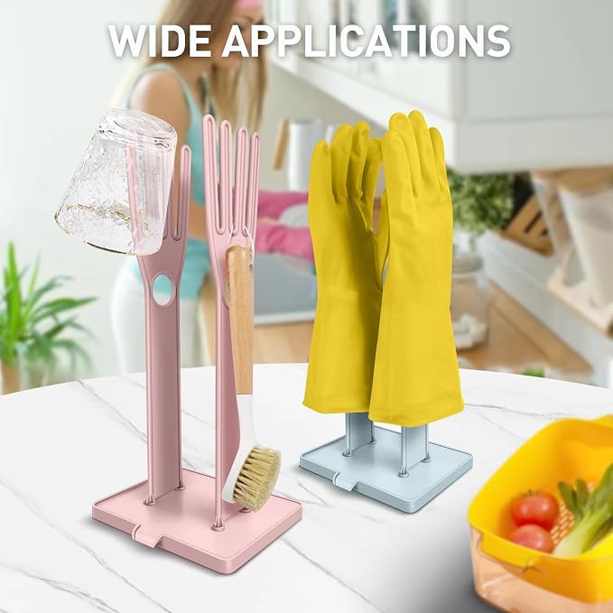 2 Piecesg Kitchen Glove Holder，Glove Dryer，dishwashing Gloves Holder，Plastic - Image 7