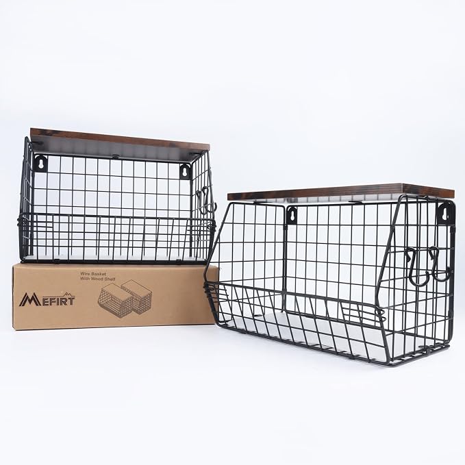 Mefirt 2pcs Fruit Basket Kitchen Storage Basket - Image 9