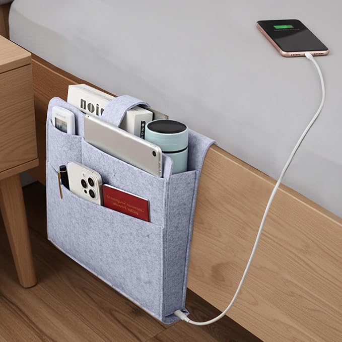 Seefoo Bed Caddy Organizer, Bunk Bed Shelf Caddy - Image 2