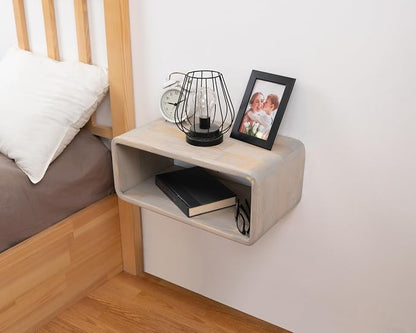 Floating Nightstand Wooden, Bedside Table, Nightstand Shelf, Wall Mounted - Image 6