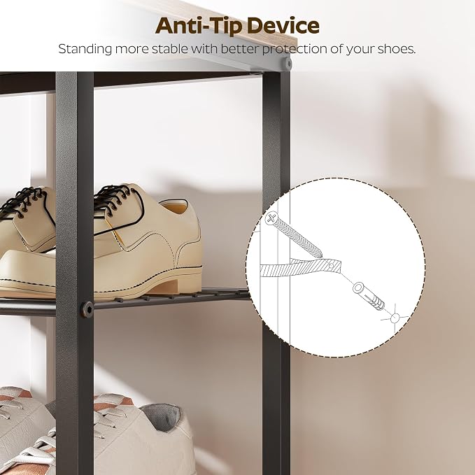 YATINEY 5-Tier Shoe Rack, Shoe Storage - Image 7