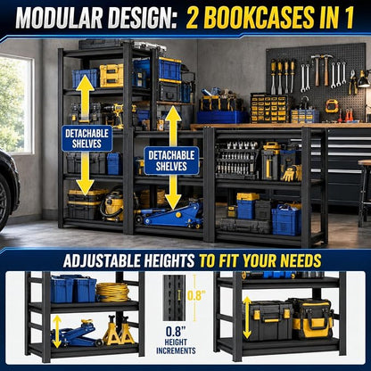 Rust-Resistant Garage Shelving Unit, Heavy Duty All-Steel Storage Rack - Image 7