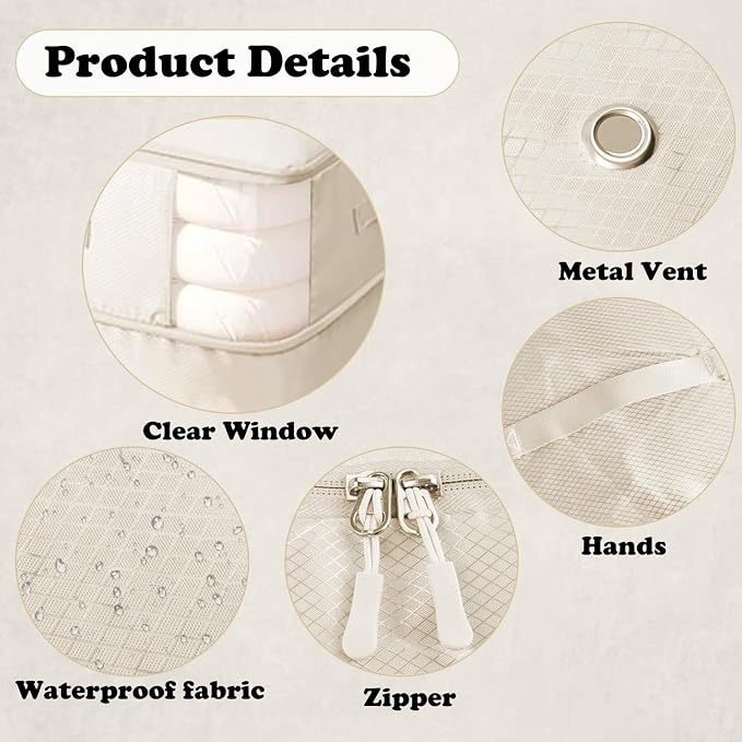 Compression Storage Bags for Bedding, 2 Pack Large Vacuum Sealer Bags - Image 3