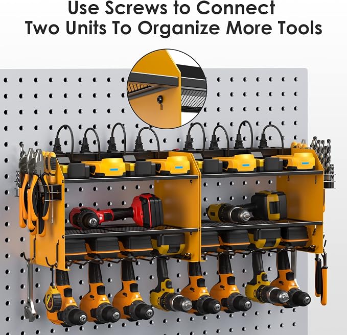 CCCEI Modular Power Tool Organizer Wall Mount Charging Station, Garage Drill - Image 7
