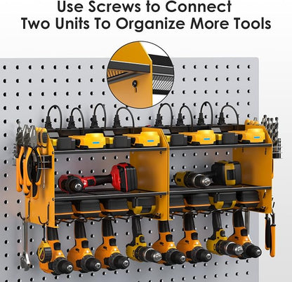 CCCEI Modular Power Tool Organizer Wall Mount Charging Station, Garage Drill - Image 7