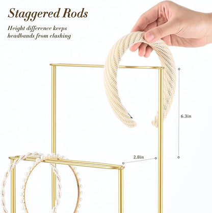pickpiff Headband Holder Organizer Metal 2-Tier - Image 3