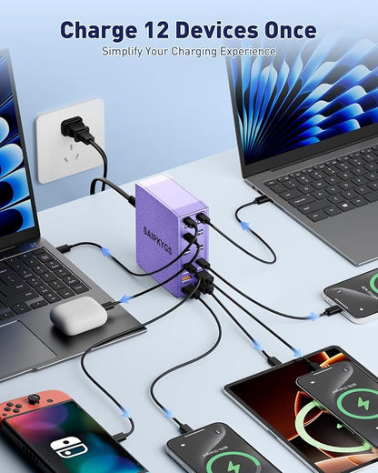 USB Charging Station, 12-Port USB C Charger Block - Image 4