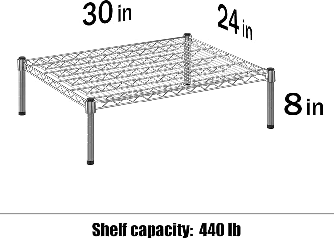 24" Deep x 30" Wide x 8" Height Wire Shelving Kit | 1-Tier | NSF Commercial - Image 3