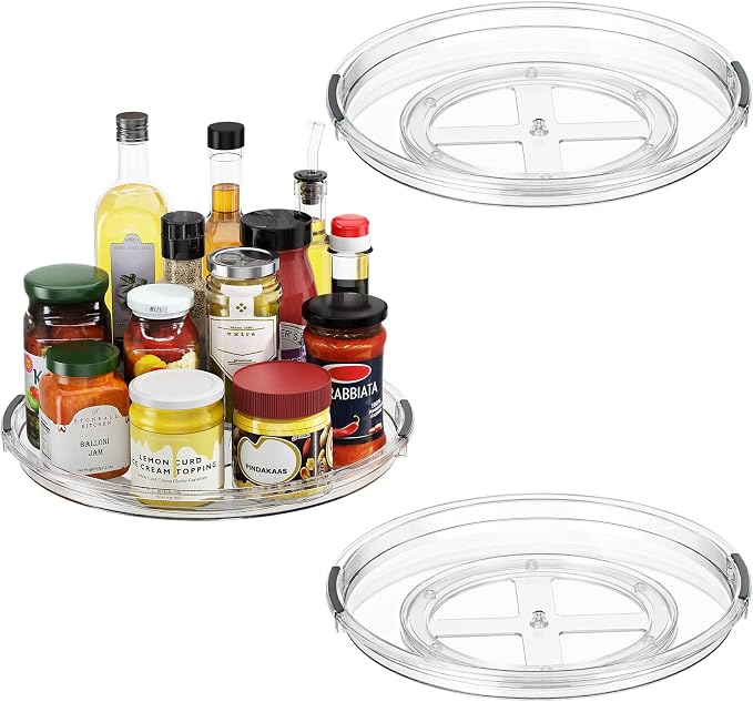 LAMU 3 Pack 12'' Lazy Susan Organizer Turntable by YourHome-OrganizationHelper