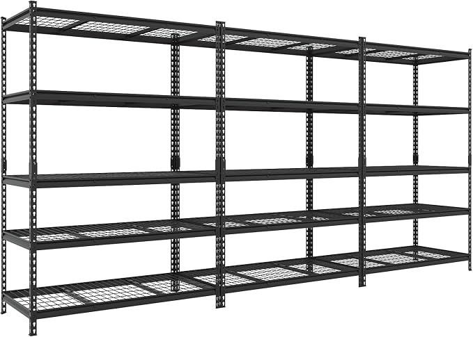 FLEXIMOUNTS Garage Shelving, Heavy Duty Shelving 2000 lbs, 5-Tier Garage by FLEXIMOUNTS