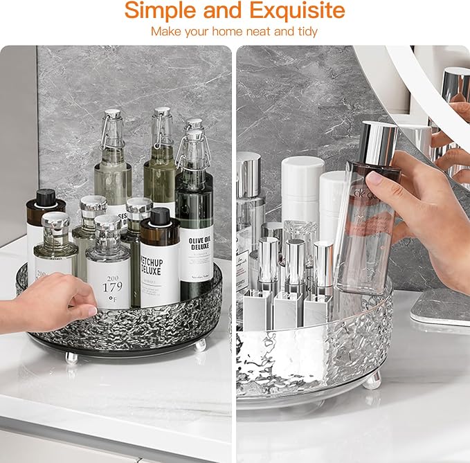 360 Rotating Makeup Organizer, Cosmetics Lazy Susan Spinning Skincare Storage - Image 6