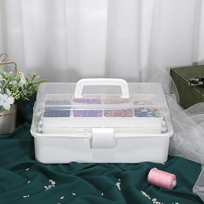 BTSKY 3-Layer Plastic Dividing Storage Box Craft Organizer - Image 7