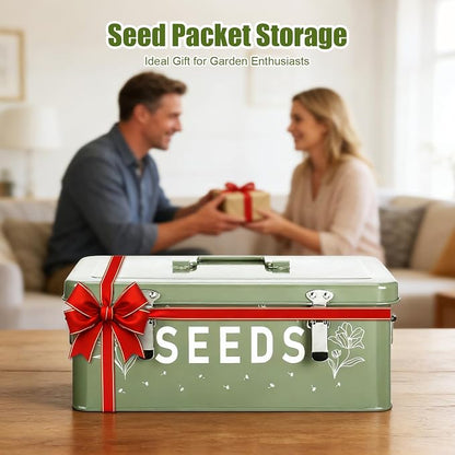 Seed box, Seed storage box, Garden seed organizer | 50 Seed Envelopes, 100 - Image 7