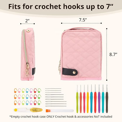 BAGCRAZY Stand-Up Crochet Hook Case Organizer, Travel Craft Holder - Image 6